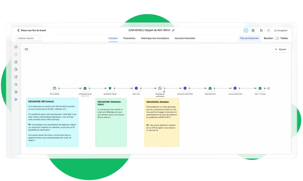 Workflow d'automatisation CrocoClick